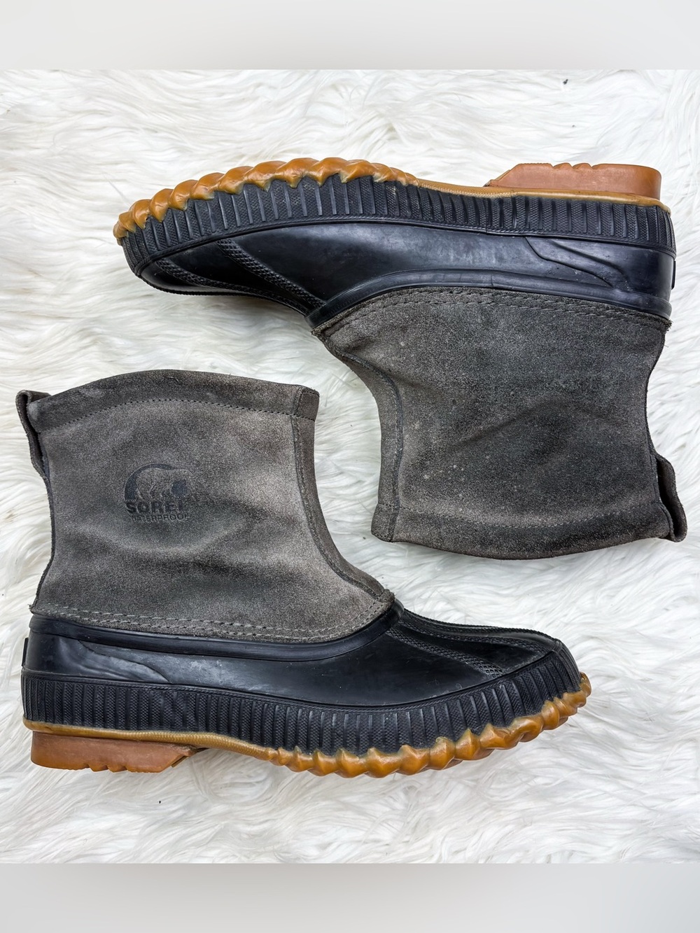 Sorel Cheyanne Mens Suede Leather Ankle Duck Boot Waterproof Outdoor Winter Rain